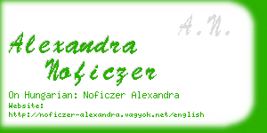 alexandra noficzer business card